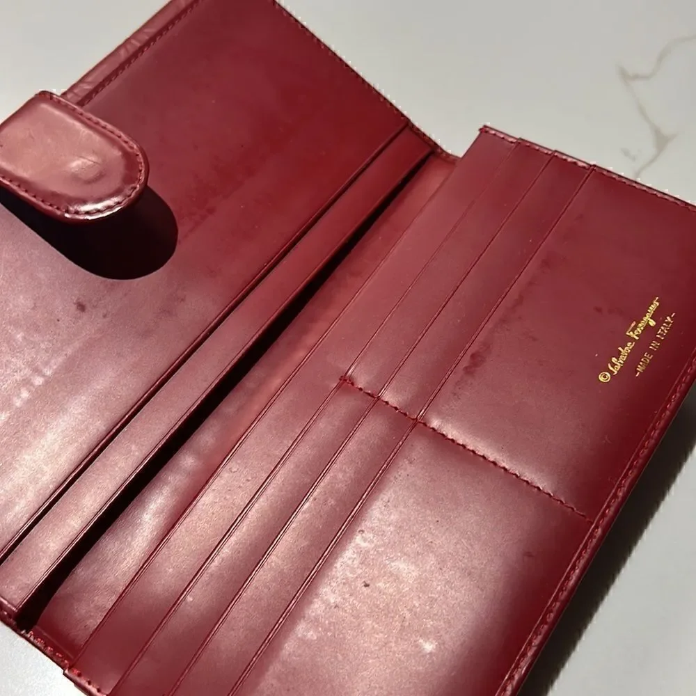 Salvatore Ferragamo Red Long Wallet
